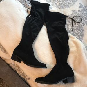 Tall zip up black boots size 8.5